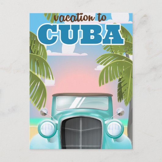Vacature voor de reisposter van cuba briefkaart (Voorkant)