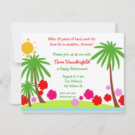 Vacature voor de uitnodiging van de Partij voor Pe (Voorkant)