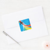 Vacature voor het vliegveld Abstract Halftone Vierkante Sticker (Envelop)