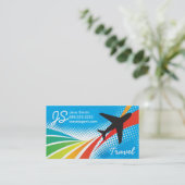 Vacature voor het vliegveld Abstract Halftone Visitekaartje (Staand voorkant)