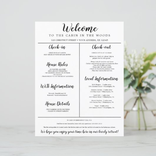 Vacature Welkomstregels voor woningen (Staand voorkant)