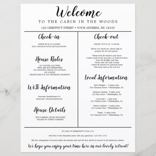 Vacature Welkomstregels voor woningen (Voorkant)