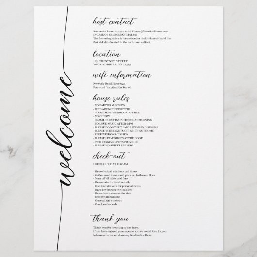 Vacature Welkomstregels voor woningen Flyer (Voorkant)