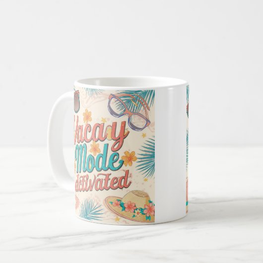 Vacaturemodus Geactiveerde zomervibes Koffiemok (Voorkant links)
