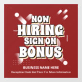 Vacatures nu werven Werknemer Bonus Personaliseer  Raamsticker (Vel)