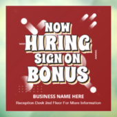 Vacatures nu wervend personeelsbonus Personaliseer Raamsticker (Vel 3)