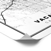 Vacaville-kaart Poster (Hoek)