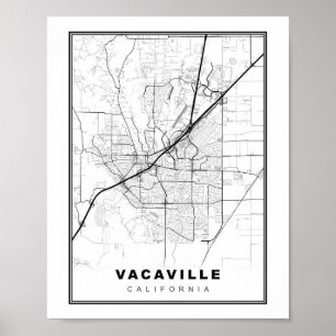 Vacaville Kaart Poster