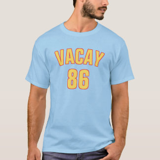 Vacay 86 Gele Zomer Vakantie Spel Grumps Meme T-shirt