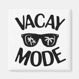Vacay Art Vacay Mode Word Text Art Magneet