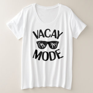 Vacay Art Vacay Mode Word Text Art Schort Grote Maat T-shirt