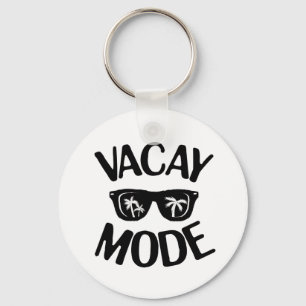 Vacay Art Vacay Mode Word Text Art Schort Plus Sleutelhanger