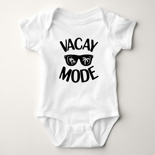 Vacay Art Vacay Mode Word Text Art Schort Romper (Voorkant)