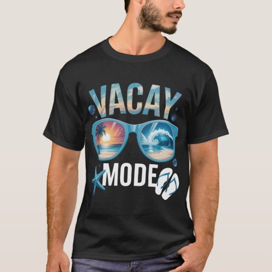 Vacay Mode Beach Vacation Summer Cruise Getaway Ho T-shirt (Voorkant)