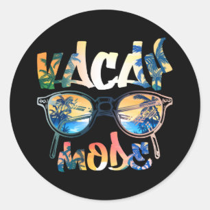 Vacay Mode Cute Vacation Summer Cruise Getaway Ronde Sticker