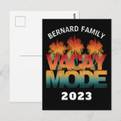 VACAY MODE FAMILIE VACATION BRIEFKAART (Voorkant / Achterkant)