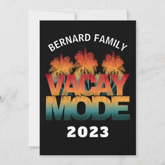 VACAY MODE FAMILIE VACATION KAART (Voorkant)