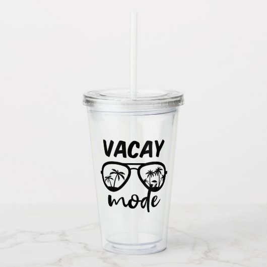 Vacay Mode II - Familie vakantie Acryl Drinkbeker (Voorkant)