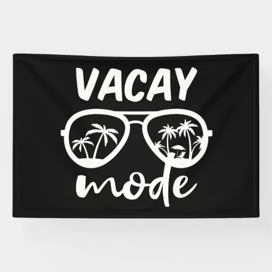 Vacay Mode II - Familie vakantie Spandoek (Horizontaal)