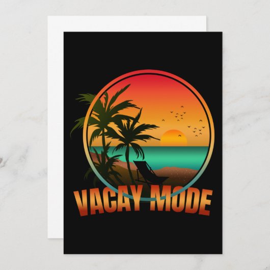 VACAY MODE KAART (Voorkant / Achterkant)