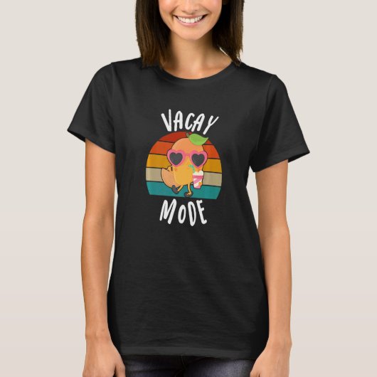 Vacay Mode Mango Cool Summer Vacation Fruit Graphi T-shirt (Voorkant)