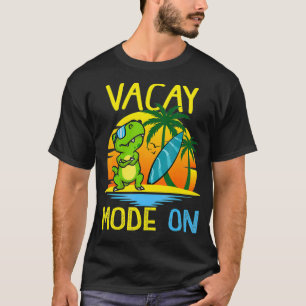 Vacay Mode op Summer Cute Dinosaur Tropical Family T-shirt
