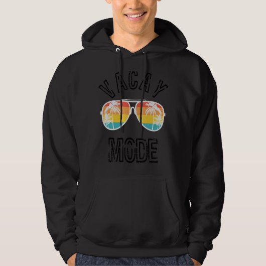 Vacay Mode Palmbomen Zonnebril 2 Hoodie (Voorkant)