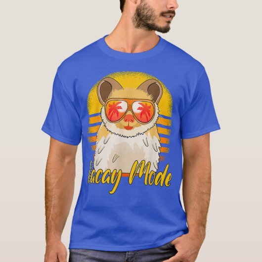 Vacay Mode Retro Sunset Beach Vacation Hamster T-shirt (Voorkant)