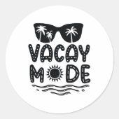 Vacay mode ronde sticker (Voorkant)