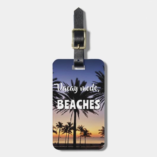 Vacay Mode, STRANDEN Bagagelabel (Voorkant verticaal)