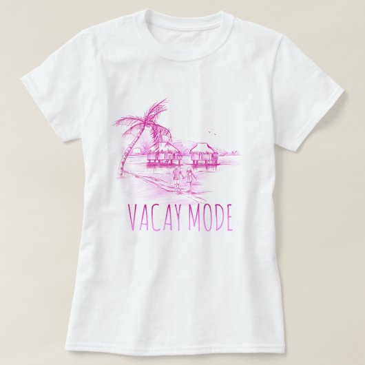 Vacay Mode T-shirt voor dames (Design voorkant)
