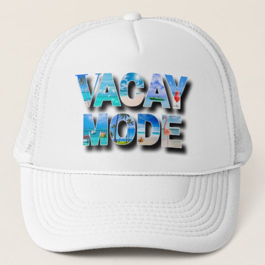 Vacay Mode Trucker Hat Pet (Voorkant)
