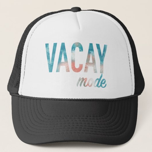 Vacay Mode Trucker Hat Pet (Voorkant)