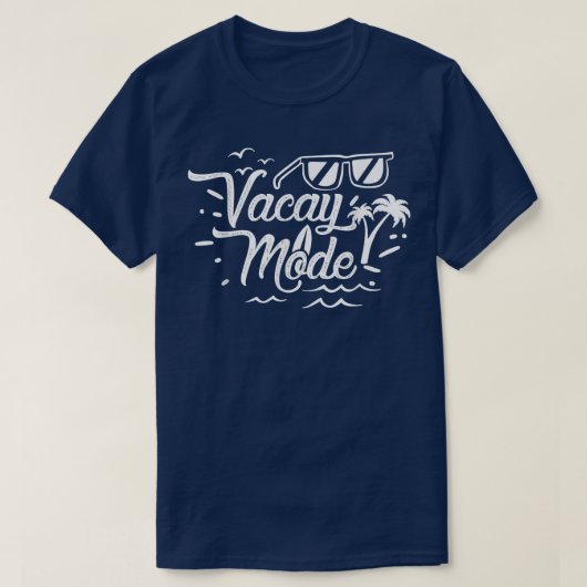 Vacay Mode-vakantie ontspannen & 'beachlife' T-shirt (Design voorkant)