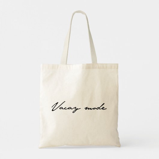 Vacay Mode Zomerkalligrafie Tote Bag (Achterkant)