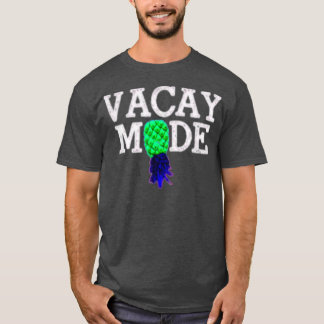 Vacay Mode zomervakantie ondersteboven ananas T-shirt