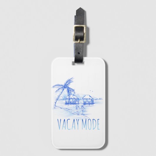Vacay-modus Bagagelabel (Voorkant (verticaal))