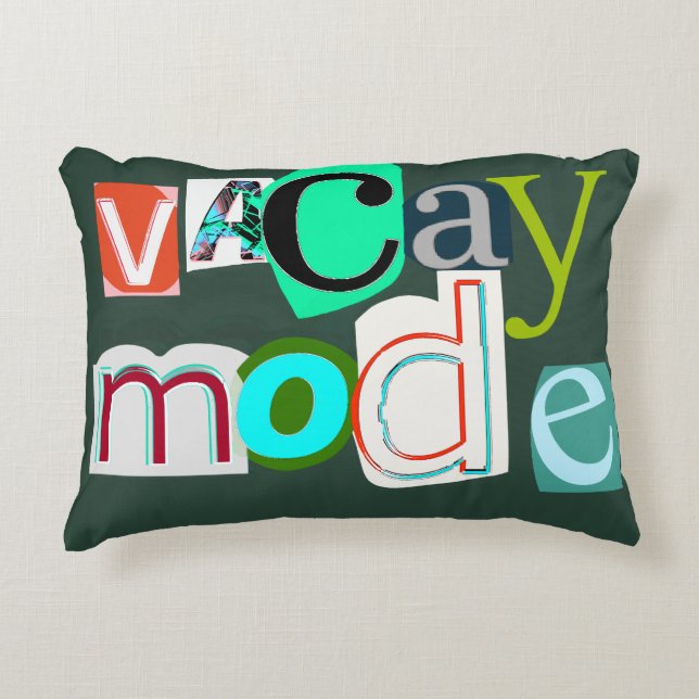 Vacay retro mode accent kussen (Voorkant)