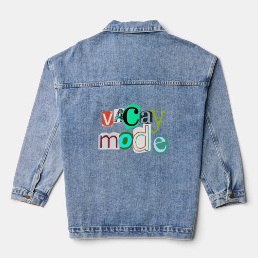 Vacay retro mode denim jacket (Achterkant)