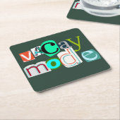 Vacay retro mode kartonnen onderzetters (Schuin)