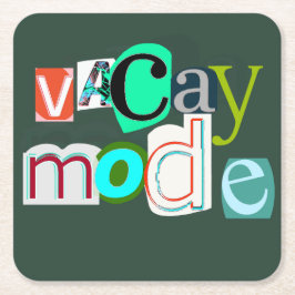 Vacay retro mode kartonnen onderzetters