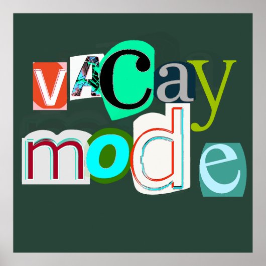 Vacay retro mode poster (Voorkant)