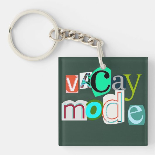 Vacay retro mode sleutelhanger (voorkant)