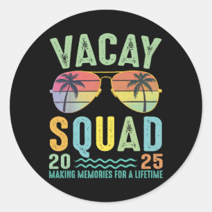 Vacay Squad 2025 Zomerfamilie Samen Cruise Tri Ronde Sticker