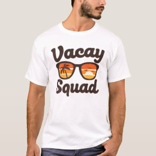 Vacay Squad Beach Retro Sunbril Vacking Summer T-shirt
