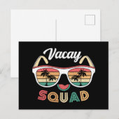 Vacay Squad Funny Beach Zomervakantie Feestdagenkaart (Voorkant / Achterkant)