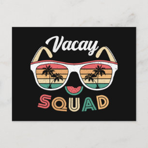 Vacay Squad Funny Beach Zomervakantie Feestdagenkaart