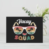 Vacay Squad Funny Beach Zomervakantie Kaart (Staand voorkant)