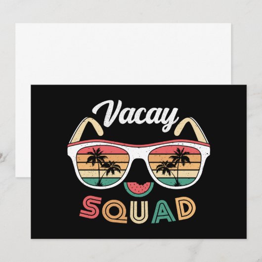 Vacay Squad Funny Beach Zomervakantie Kaart (Voorkant / Achterkant)
