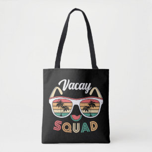 Vacay Squad Funny Beach Zomervakantie Tote Bag